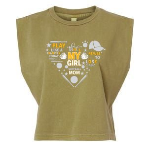 Play Like A Champion That’S My Girl Softball Mom Refuse To Lose Garment-Dyed Women's Muscle Tee