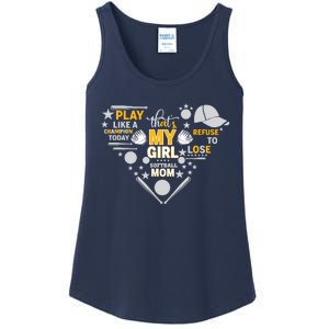 Play Like A Champion That’S My Girl Softball Mom Refuse To Lose Ladies Essential Tank