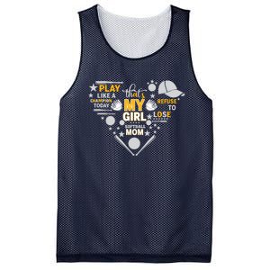 Play Like A Champion That’S My Girl Softball Mom Refuse To Lose Mesh Reversible Basketball Jersey Tank