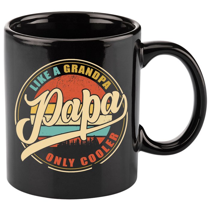 PAPA like a Grandpa ONLY COOLER Funny Dad Papa Definition Tank Top 11oz C Handle Ceramic Mug
