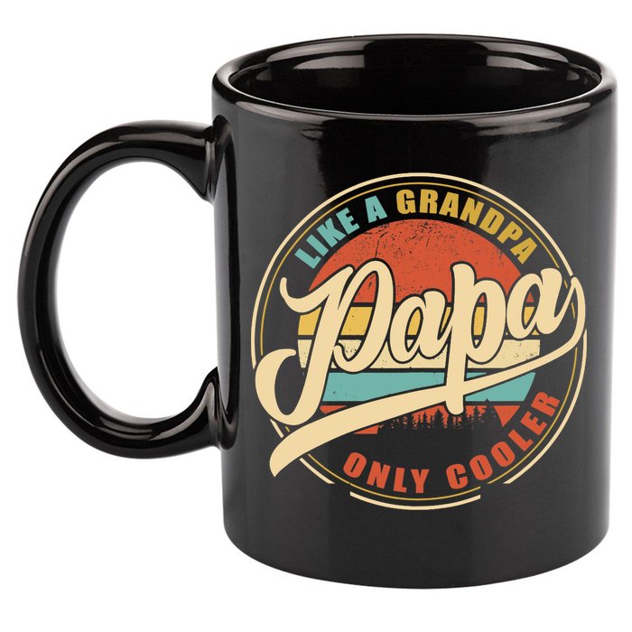 PAPA like a Grandpa ONLY COOLER Funny Dad Papa Definition Tank Top 11oz C Handle Ceramic Mug