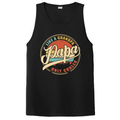 PAPA like a Grandpa ONLY COOLER Funny Dad Papa Definition Tank Top PosiCharge Competitor Tank