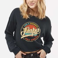 PAPA like a Grandpa ONLY COOLER Funny Dad Papa Definition Tank Top Cropped Pullover Crew