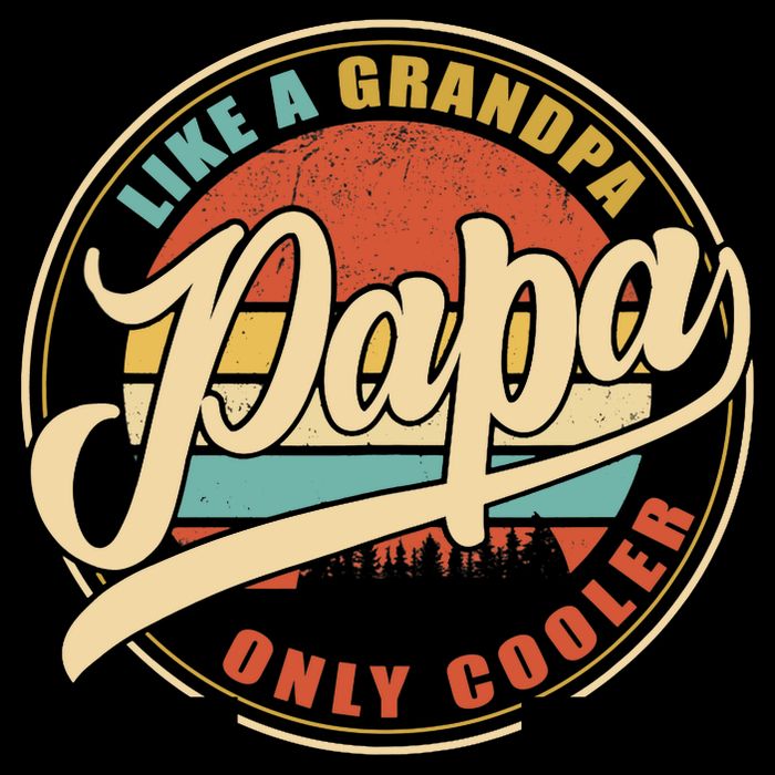 PAPA like a Grandpa ONLY COOLER Funny Dad Papa Definition Tank Top Cropped Pullover Crew