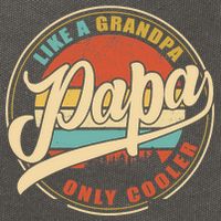 PAPA like a Grandpa ONLY COOLER Funny Dad Papa Definition Tank Top Cotton Canvas Backpack