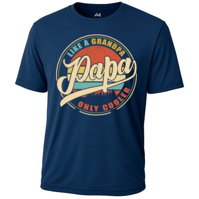 PAPA like a Grandpa ONLY COOLER Funny Dad Papa Definition Tank Top Performance Shirt
