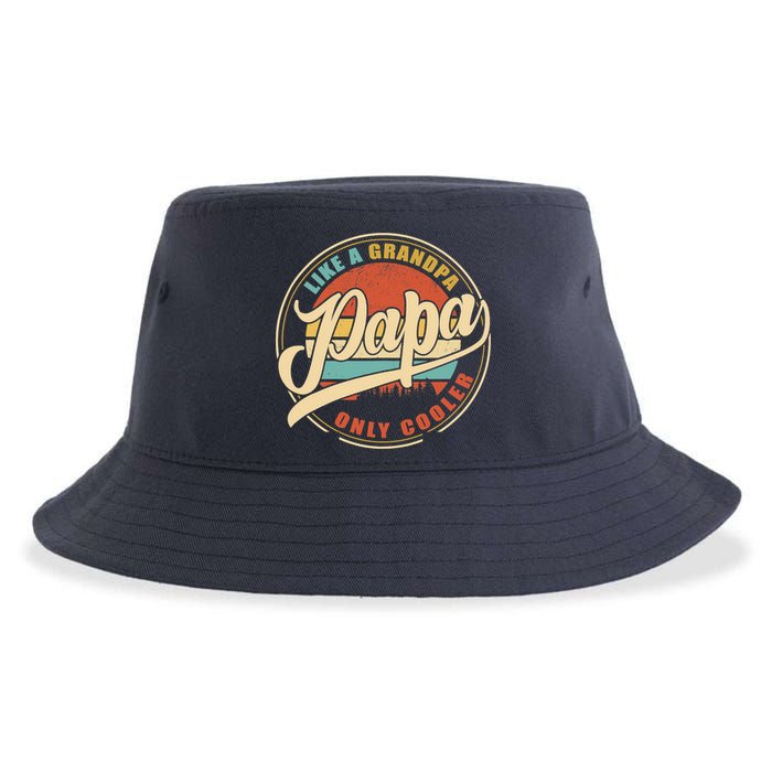PAPA like a Grandpa ONLY COOLER Funny Dad Papa Definition Tank Top Sustainable Bucket Hat