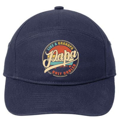 PAPA like a Grandpa ONLY COOLER Funny Dad Papa Definition Tank Top 7-Panel Snapback Hat