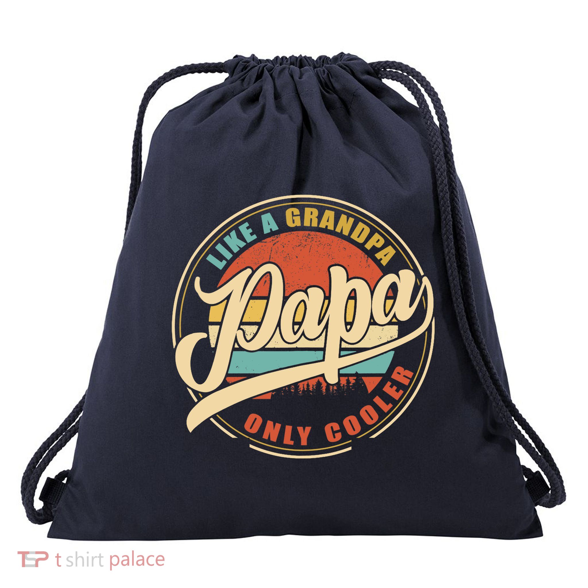 PAPA like a Grandpa ONLY COOLER Funny Dad Papa Definition Tank Top Drawstring Bag