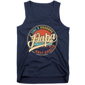 PAPA like a Grandpa ONLY COOLER Funny Dad Papa Definition Tank Top Tank Top