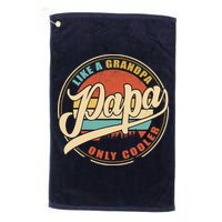 PAPA like a Grandpa ONLY COOLER Funny Dad Papa Definition Tank Top Golf Towel