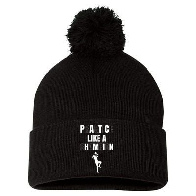 Practice Like A Champion Pom Pom 12in Knit Beanie