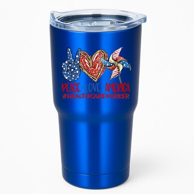 Peace Love America Healthcare Worker Gift Tumbler