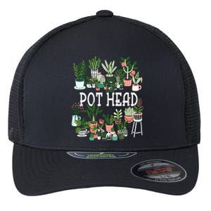 Plant Lover And Gardener Pot Head Succulent Flexfit Unipanel Trucker Cap