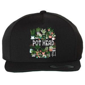 Plant Lover And Gardener Pot Head Succulent Wool Snapback Cap