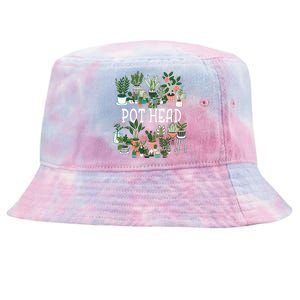 Plant Lover And Gardener Pot Head Succulent Tie-Dyed Bucket Hat