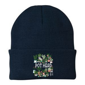 Plant Lover And Gardener Pot Head Succulent Knit Cap Winter Beanie