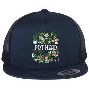 Plant Lover And Gardener Pot Head Succulent Flat Bill Trucker Hat