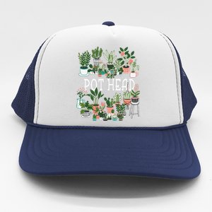 Plant Lover And Gardener Pot Head Succulent Trucker Hat