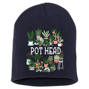 Plant Lover And Gardener Pot Head Succulent Short Acrylic Beanie