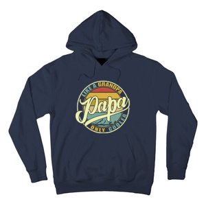 Papa Like A Grandpa Only Cooler Funny Dad Papa Definition Hoodie