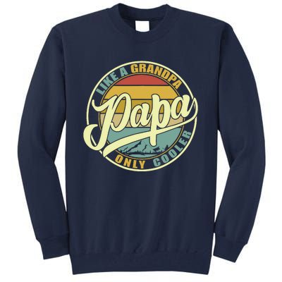 Papa Like A Grandpa Only Cooler Funny Dad Papa Definition Tall Sweatshirt