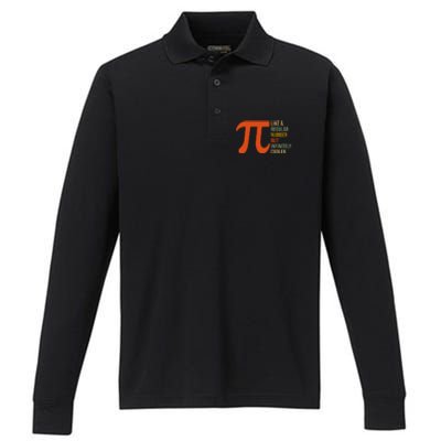 Pi Like A Regular Number But Infinitely Cooler Performance Long Sleeve Polo