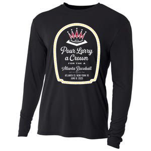 POUR LARRY A CROWN Home Run Celebration Funny Cooling Performance Long Sleeve Crew