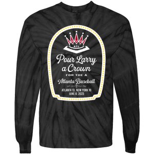 POUR LARRY A CROWN Home Run Celebration Funny Tie-Dye Long Sleeve Shirt