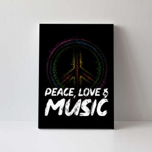 Peace Love And Music Peace Canvas