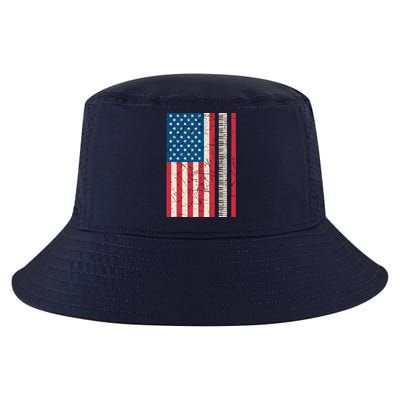 Piano Lover American Flag Patriotic Players Pianist Gift Cool Comfort Performance Bucket Hat