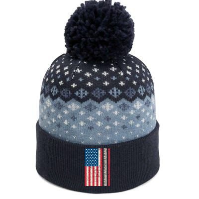 Piano Lover American Flag Patriotic Players Pianist Gift The Baniff Cuffed Pom Beanie