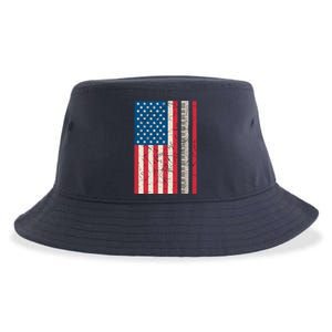 Piano Lover American Flag Patriotic Players Pianist Gift Sustainable Bucket Hat