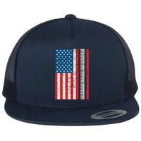 Piano Lover American Flag Patriotic Players Pianist Gift Flat Bill Trucker Hat