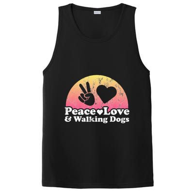 Peace Love and Walking Dogs Dog Walking PosiCharge Competitor Tank