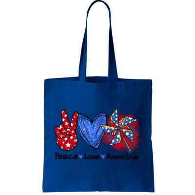 Peace Love America Gift Tote Bag