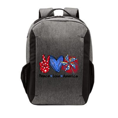 Peace Love America Gift Vector Backpack