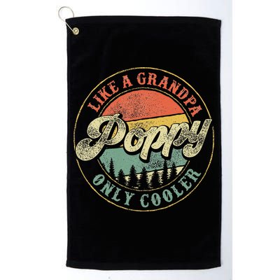 Poppy Like A Grandpa Only Cooler Vintage Retro Poppy Grandpa Golf Towel