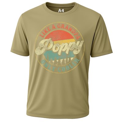 Poppy Like A Grandpa Only Cooler Vintage Retro Poppy Grandpa Performance Shirt