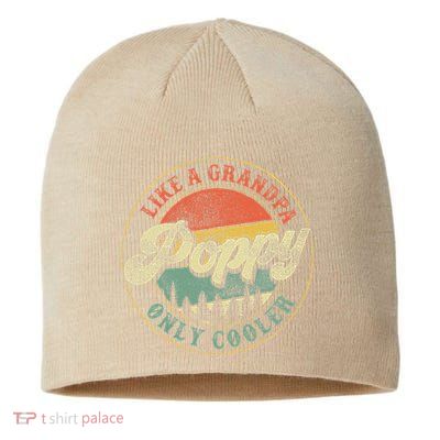 Poppy Like A Grandpa Only Cooler Vintage Retro Poppy Grandpa Sustainable Beanie