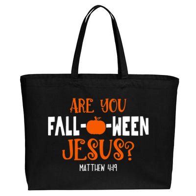 Pumpkin Lover Are You FallOWeen Jesus Halloween Costume Cotton Canvas Jumbo Tote