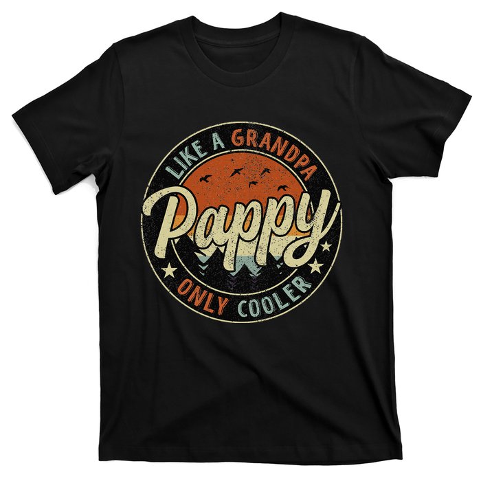 Pappy Like A Grandpa Only Cooler Vintage Retro Father's Day T-Shirt