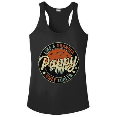 Pappy Like A Grandpa Only Cooler Vintage Retro Father's Day Ladies PosiCharge Competitor Racerback Tank