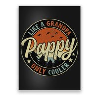 Pappy Like A Grandpa Only Cooler Vintage Retro Father's Day Poster