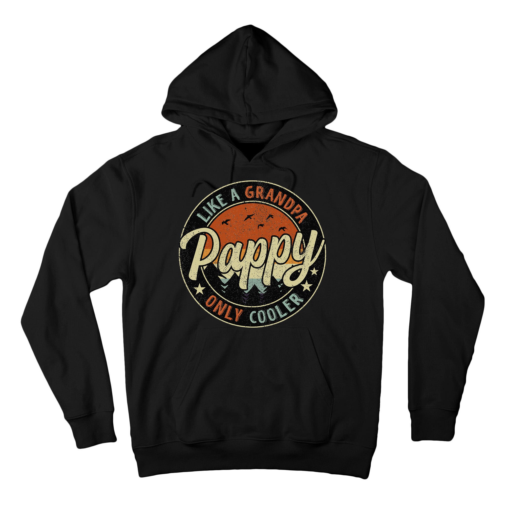 Pappy Like A Grandpa Only Cooler Vintage Retro Father's Day Tall Hoodie