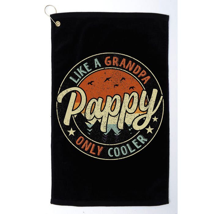 Pappy Like A Grandpa Only Cooler Vintage Retro Father's Day Golf Towel