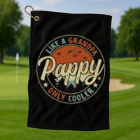 Pappy Like A Grandpa Only Cooler Vintage Retro Father's Day Golf Towel