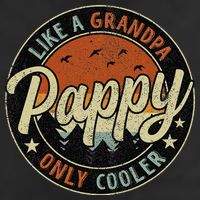 Pappy Like A Grandpa Only Cooler Vintage Retro Father's Day Golf Towel