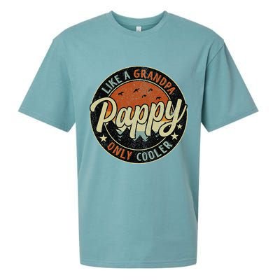 Pappy Like A Grandpa Only Cooler Vintage Retro Father's Day Sueded Cloud Jersey T-Shirt