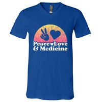 Peace Love And Medicine Gift V-Neck T-Shirt